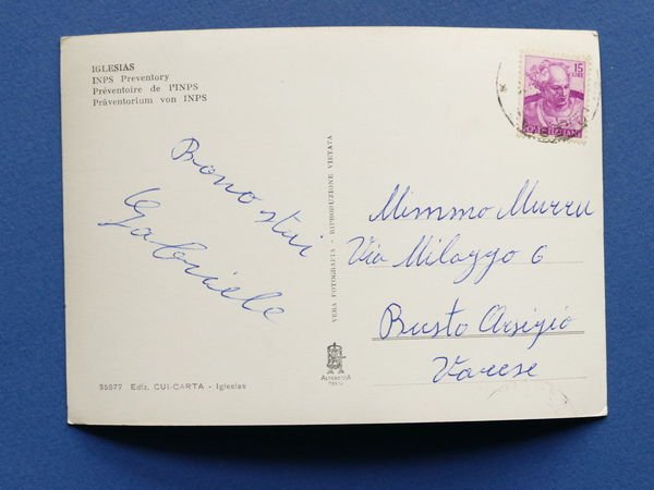 Cartolina Iglesias - Preventorio I.N.P.S. - 1960 ca.