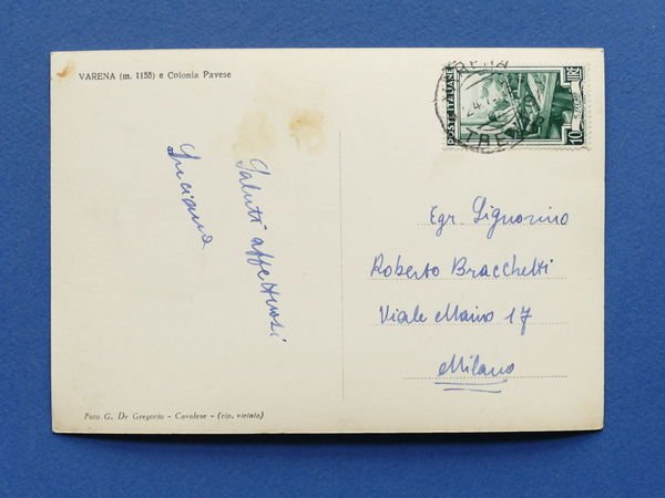 Cartolina Varena e Colonia Pavese - 1953 | Immagine Gallery 2