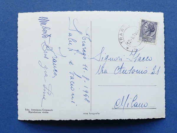 Cartolina Trarego - Panorama - 1958