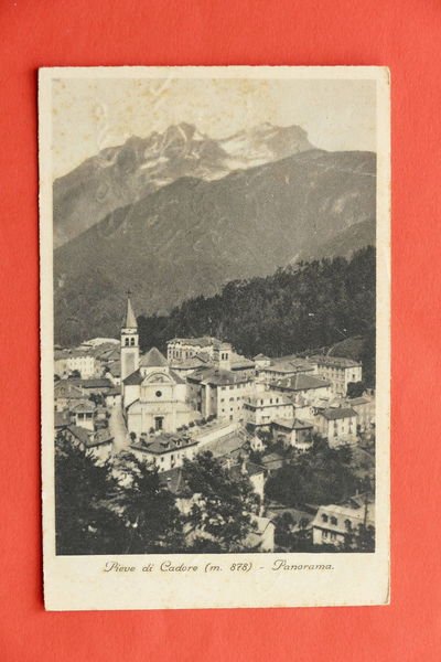 Cartolina Pieve di Cadore - Panorama - 1937