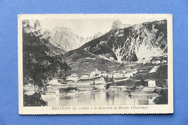 Cartolina Molveno al Lago e le Dolomiti di Brenta - …