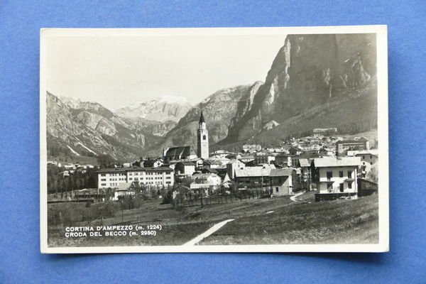 Cartolina Cotina d'Ampezzo - Croda del Becco - 1949