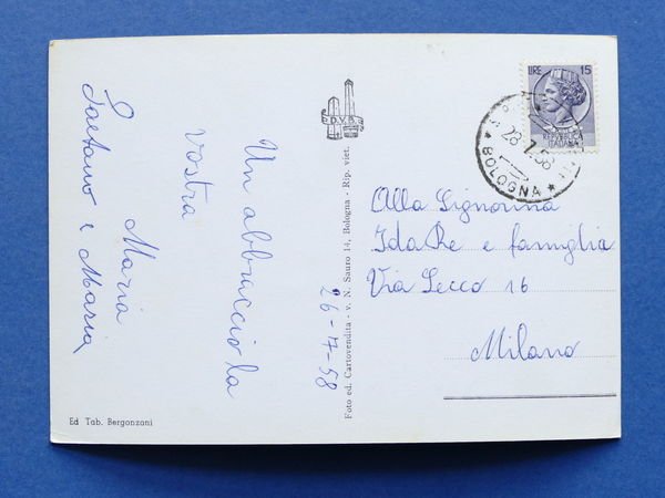 Cartolina S. Pietro in Casale - Varie vedute - 1958.