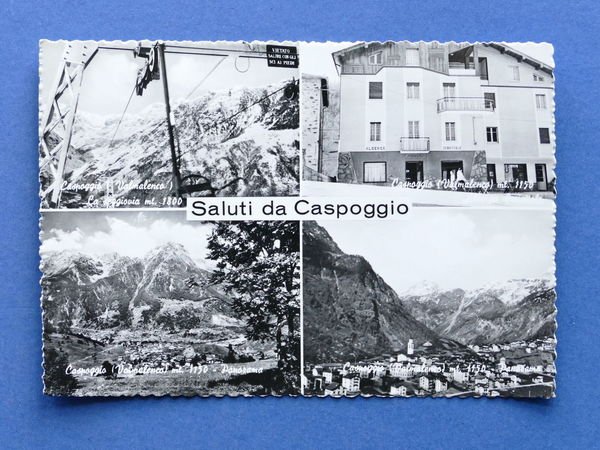 Cartolina Caspoggio - Varie vedute - 1955 ca..