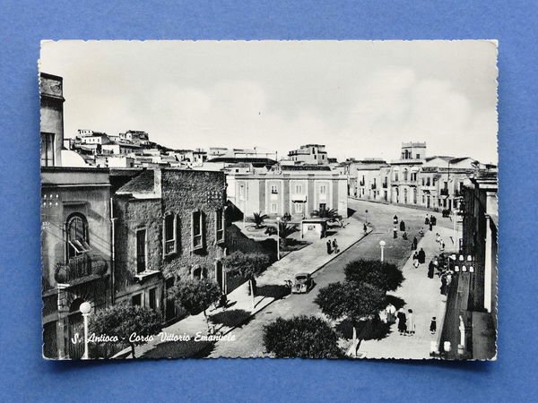 Cartolina S. Antioco - Corso Vittorio Emanuele - 1953.