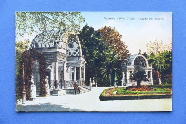 Cartolina Palermo - Villa Giulia - Piazza del Centro - …