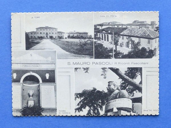 Cartolina S. Mauro Pascoli - Varie vedute - 1940 ca..