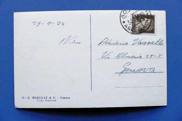 Cartolina Gorizia - Il Parco delle rimembranze col Monumento ai …