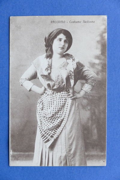 Cartolina Costumi - Palermo - Costume Siciliano - 1913.