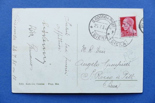 Cartolina Piacenza - Palazzo Gotico - 1935.