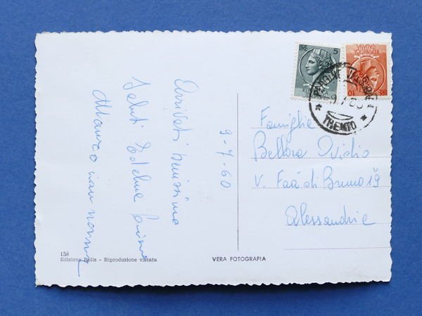 Cartolina Pergine Valsugana - Via Generale Pennella - 1960