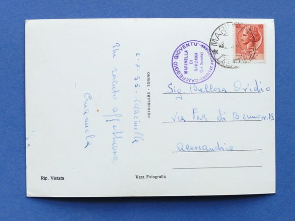 Cartolina Marinella di Sarzana - Varie vedute - 1955