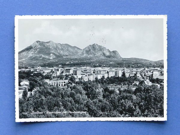 Cartolina Avellino - Panorama con Montevergine - 1958