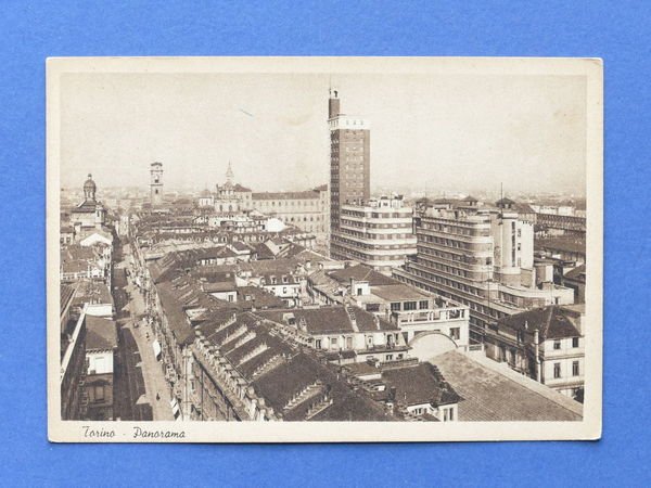 Cartolina Torino -- Panorama -- 1940 ca.