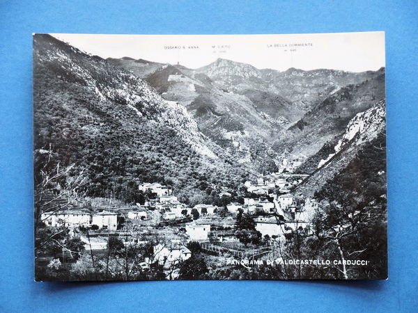 Cartolina Panorama di Valdicastello Carducci - 1952