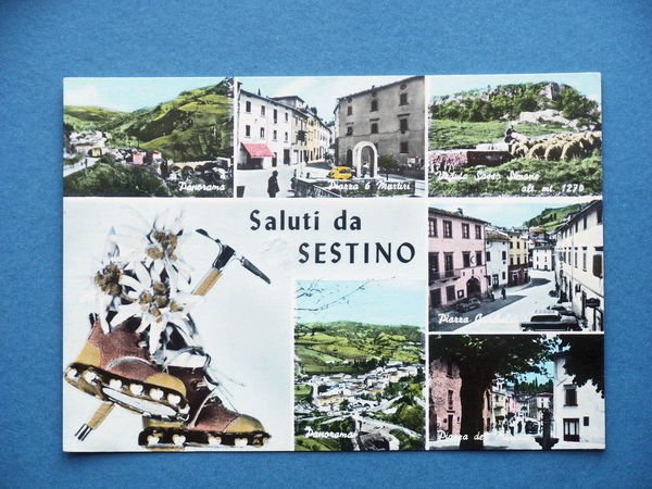 Cartolina Sestino - Varie vedute - 1963