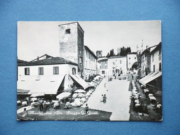 Cartolina Montecatini Alto - Piazza G. Giusti - 1966