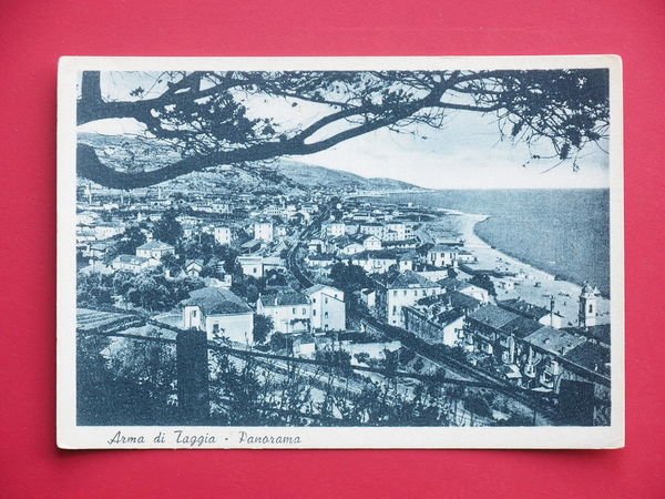Cartolina Arma di Taggia - Panorama - 1940 ca. | Immagine Gallery 1