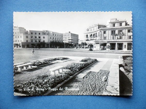 Cartolina Lido di Roma - Piazza dei Ravennati - 1950 …