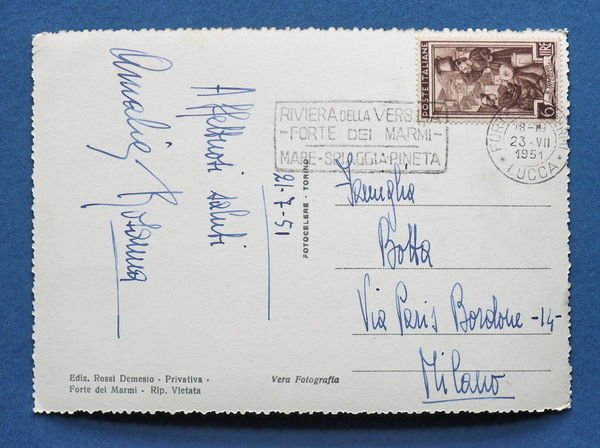 Cartolina Forte dei Marmi - La Capannina - 1951