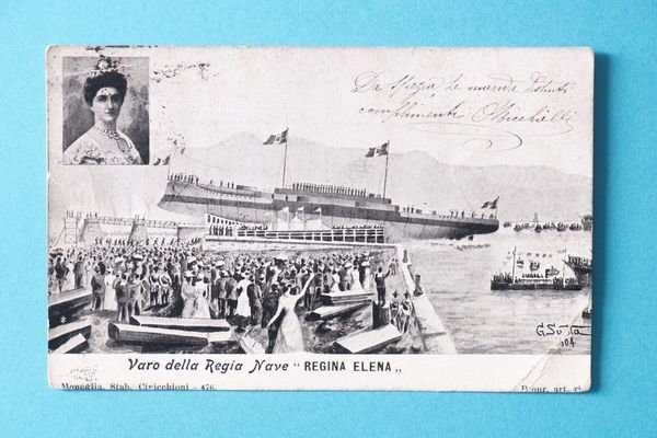 Cartolina Navi - Varo della Regia Nave Regina Elena - …