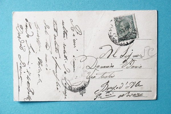 Cartolina Piacenza - Saluti a piccola velocità - 1917 | Immagine Gallery 2