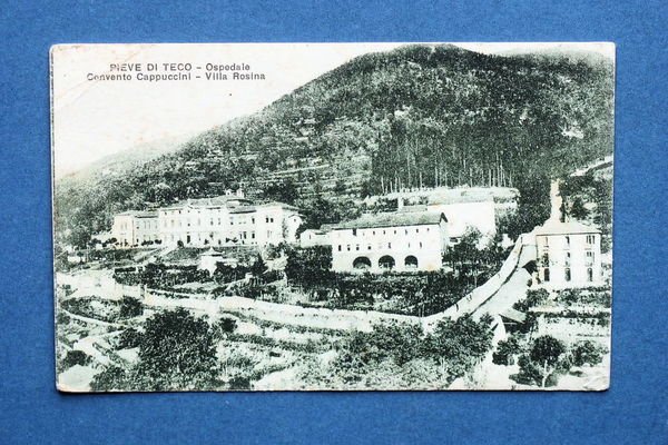 Cartolina Pieve di Teco - Ospedale Convento Cappuccini - Villa …