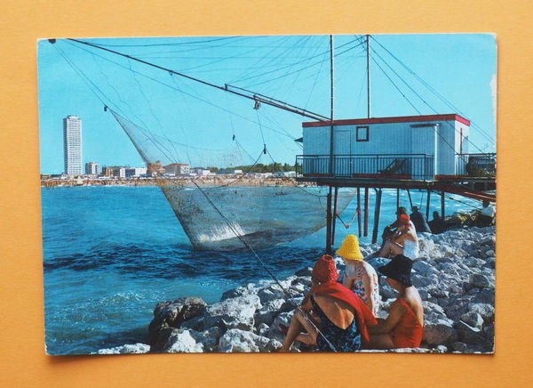 Cartolina Cesenatico - Alberghi visti dal mare - 1963.