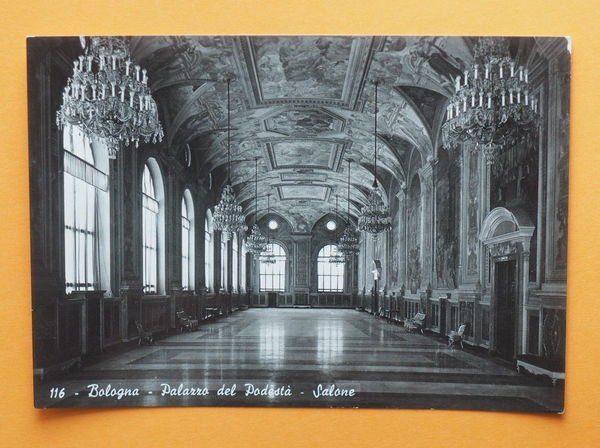 Cartolina Bologna - Palazzo del Podestà - Salone - 1960 …