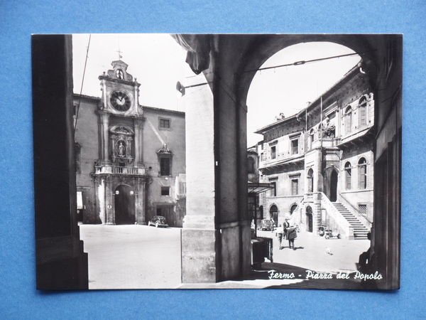 Cartolina Fermo - Piazza del Popolo - 1959.