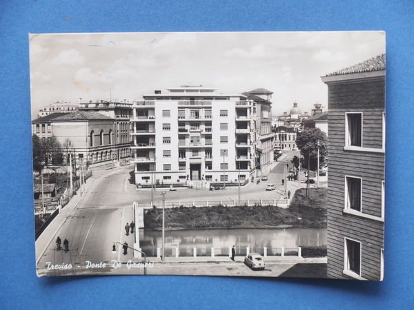 Cartolina Treviso - Ponte De Gasperi - 1958.