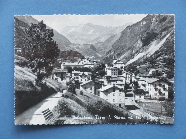 Cartolina Valmalenco - Torre S. Maria - Panorama 1955 ca.