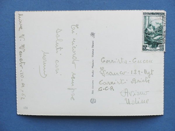 Cartolina Vittorio Veneto - Piazza del Popolo e Bar Lux …