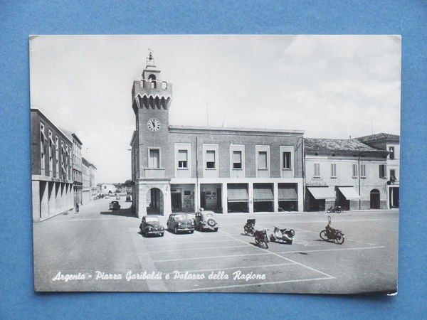 Cartolina Argenta - Piazza Garibaldi e Palazzo della Ragione - …