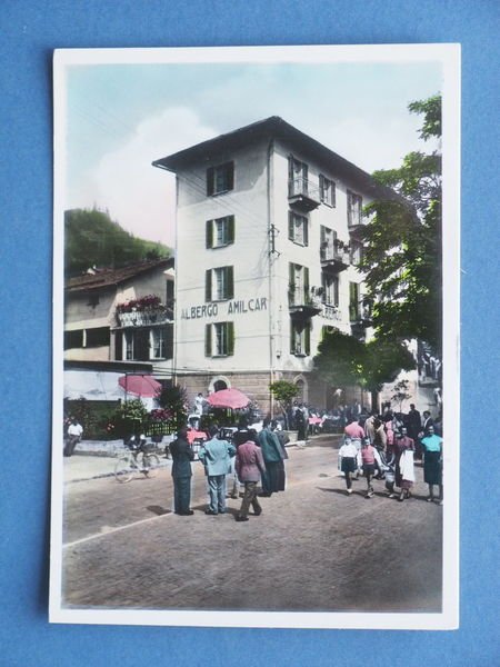 Cartolina Chiesa in Valmalenco - Albergo Amilcar - 1955 ca.