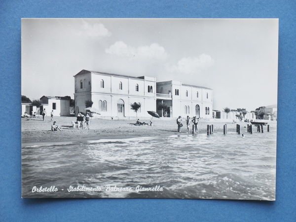 Cartolina Orbetello - Stabilimento Balneare Giannella - 1960 ca.