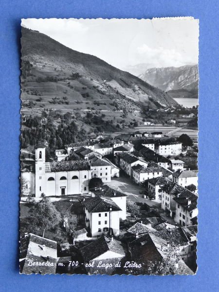 Cartolina Bezzecca col Lago di Ledro - 1956
