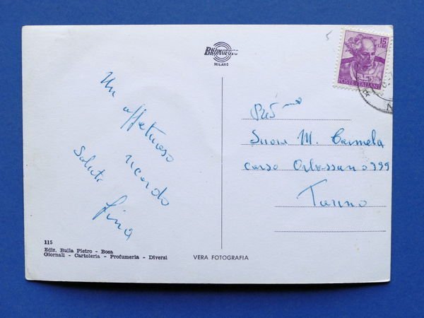 Cartolina Bosa - Varie vedute - 1960 ca.