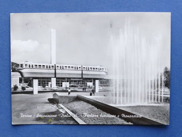 Cartolina Torino - Esposizione Italia 61 - Fontana Luminosa e …