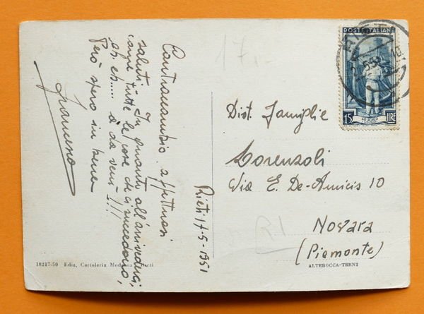 Cartolina Rieti - Piazzale della Stazione - Convitto Municipale - … | Immagine Gallery 2