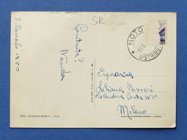 Cartolina Noto - Marina - Lido - 1950 | Immagine Gallery 2