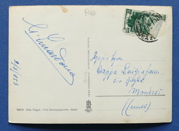 Cartolina Chiaromonte Gulfi - Corso Umberto I - 1953 | Immagine Gallery 2