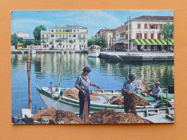 Cartolina Grado - Il Porto 1962.