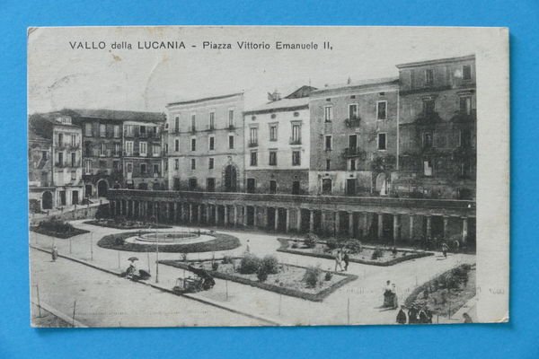 Cartolina Vallo della Lucania - Piazza Vittorio Emanuele II - …