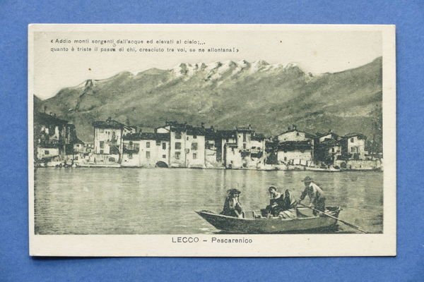 Cartolina Lecco - Pescarenico - 1943 ca..