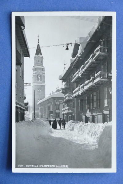 Cartolina Cortina d'Ampezzo - Particolare d'inverno - 1949