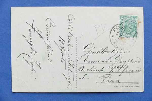 Cartolina Fortunago - Panorama - 1924 ca.