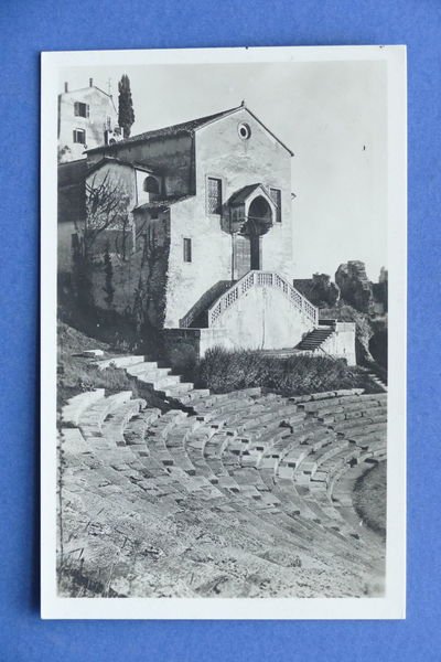 Cartolina Verona - Teatro Romano e Chiesa di S. Libera …