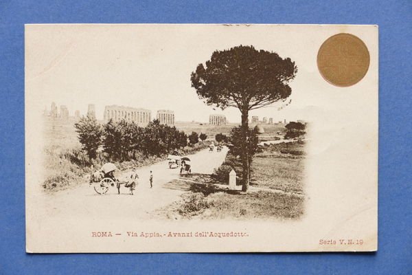 Cartolina Roma - Via Appia - Avanzi dell'Acquedotto - 1900 …