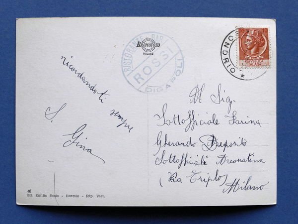 Cartolina Cancano - La Diga - 1956 ca.